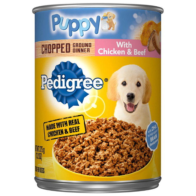 LATA PEDIGREE PUPPY CHICKEN AND BEEF 375g - Imagen principal