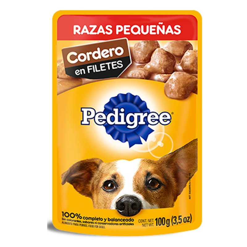 BROCHETAS PEDIGREE RAZAS PEQUE&Ntilde;AS CORDERO EN FILETES 100g - Imagen principal
