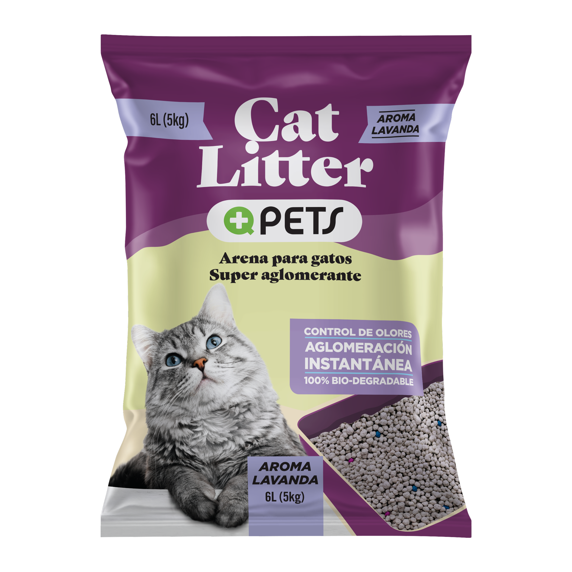 ARENA +QPETS LAVANDA 5kg - Imagen principal