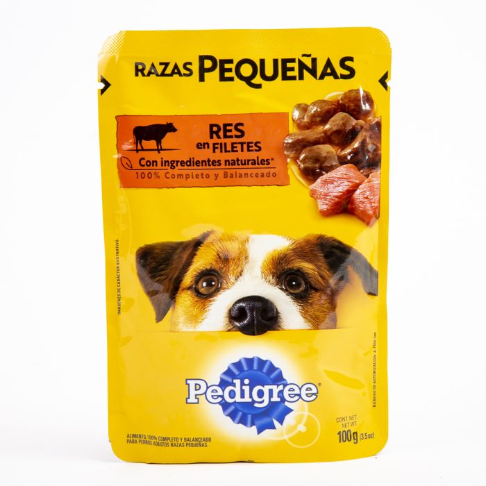 BROCHETAS PEDIGREE RAZAS PEQUE&Ntilde;AS RES EN FILETES 100g - Imagen principal